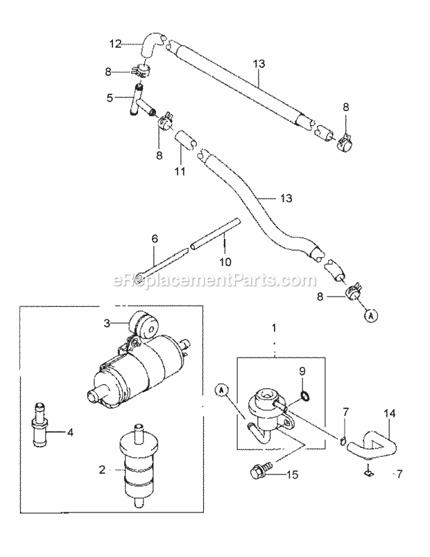 Fd791d-As04 Fuel Tank & Fuel Valve Diagram and Parts List for M60-KW 53AB5GFX750 Cub Cadet Sprayer
